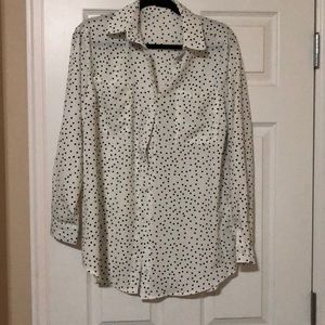 Polka dot button down